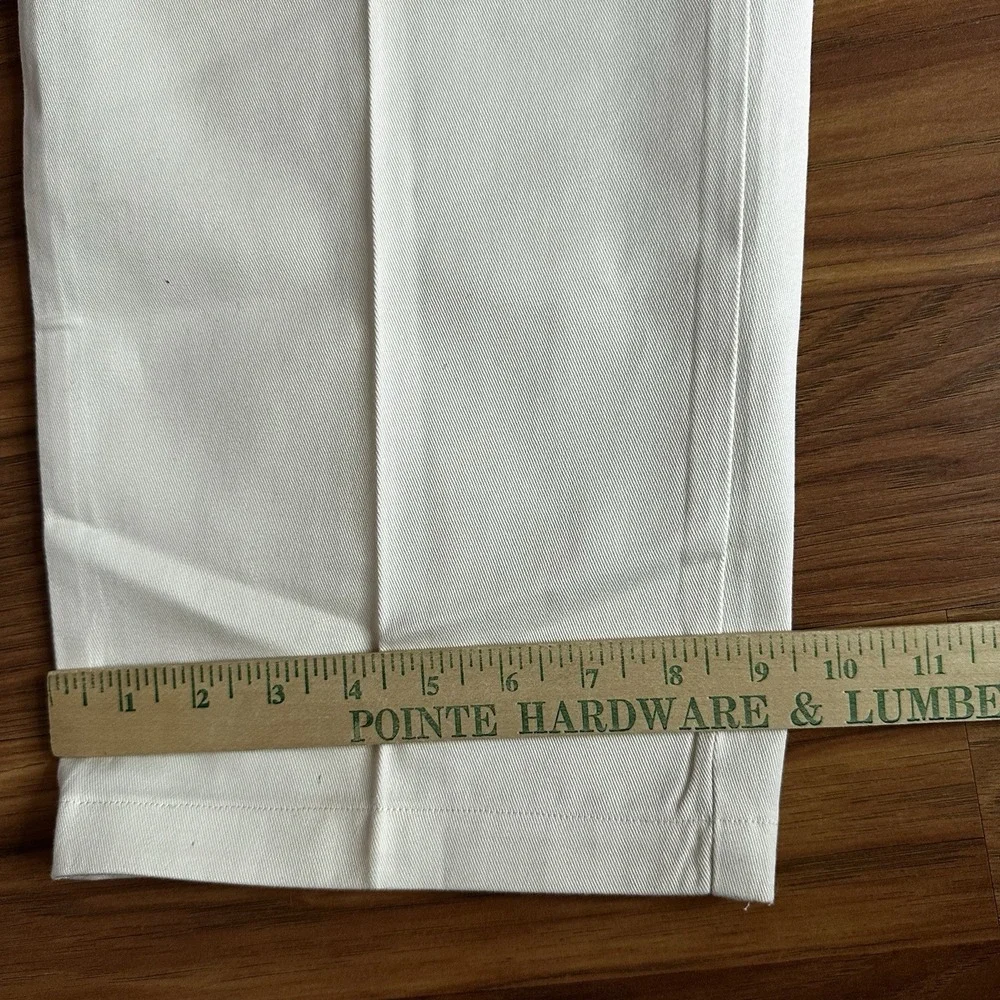 Vintage Polo Ralph Lauren Andrew Pants Mens 32x30 Ivory Khaki Double-Pleated